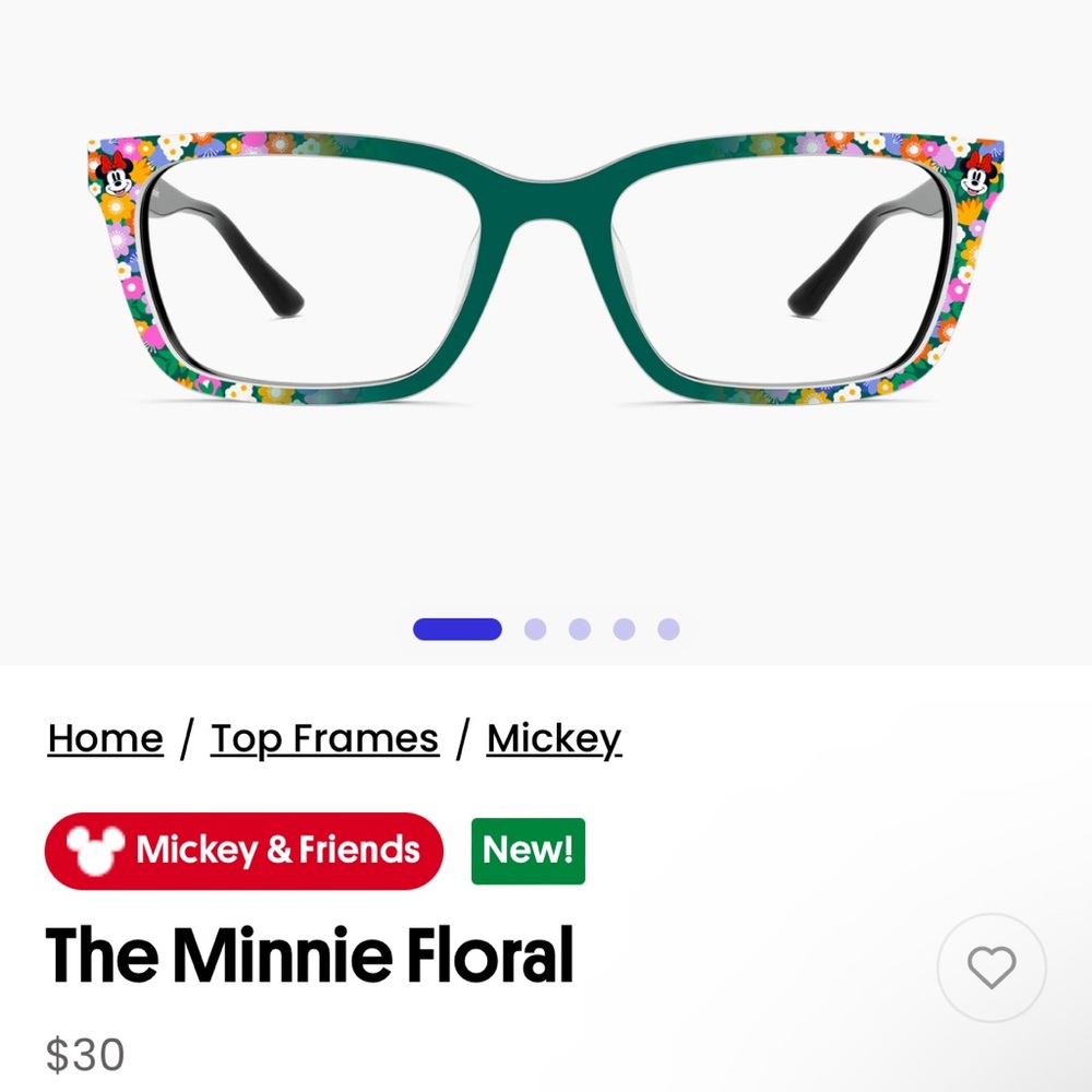 Kirby Pair Eyewear “Minnie floral” Disney toppers - limited edition